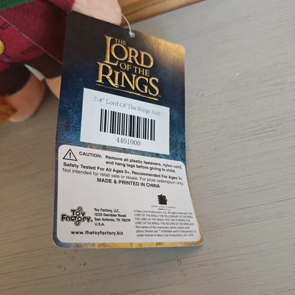 Lord Of The Rings Frodo Baggins plush 7-Inch NEW 8" Toy Factory - Picture 2 of 4